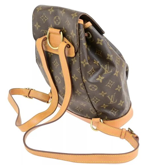 LOUIS VUITTON Montsouris MM Backpack Bag Monogram Leather Brown M51136 99FB425 - Picture 14 of 16